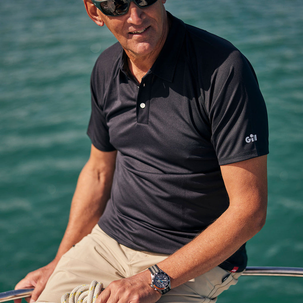 Gill Men’s UV Tec Polo Black - Black