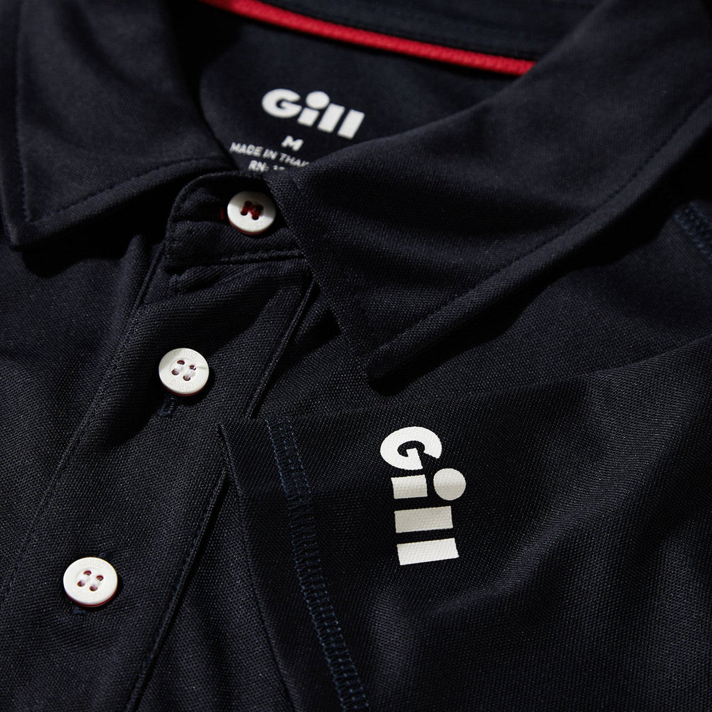Gill Men’s UV Tec Polo Black - Medium Grey
