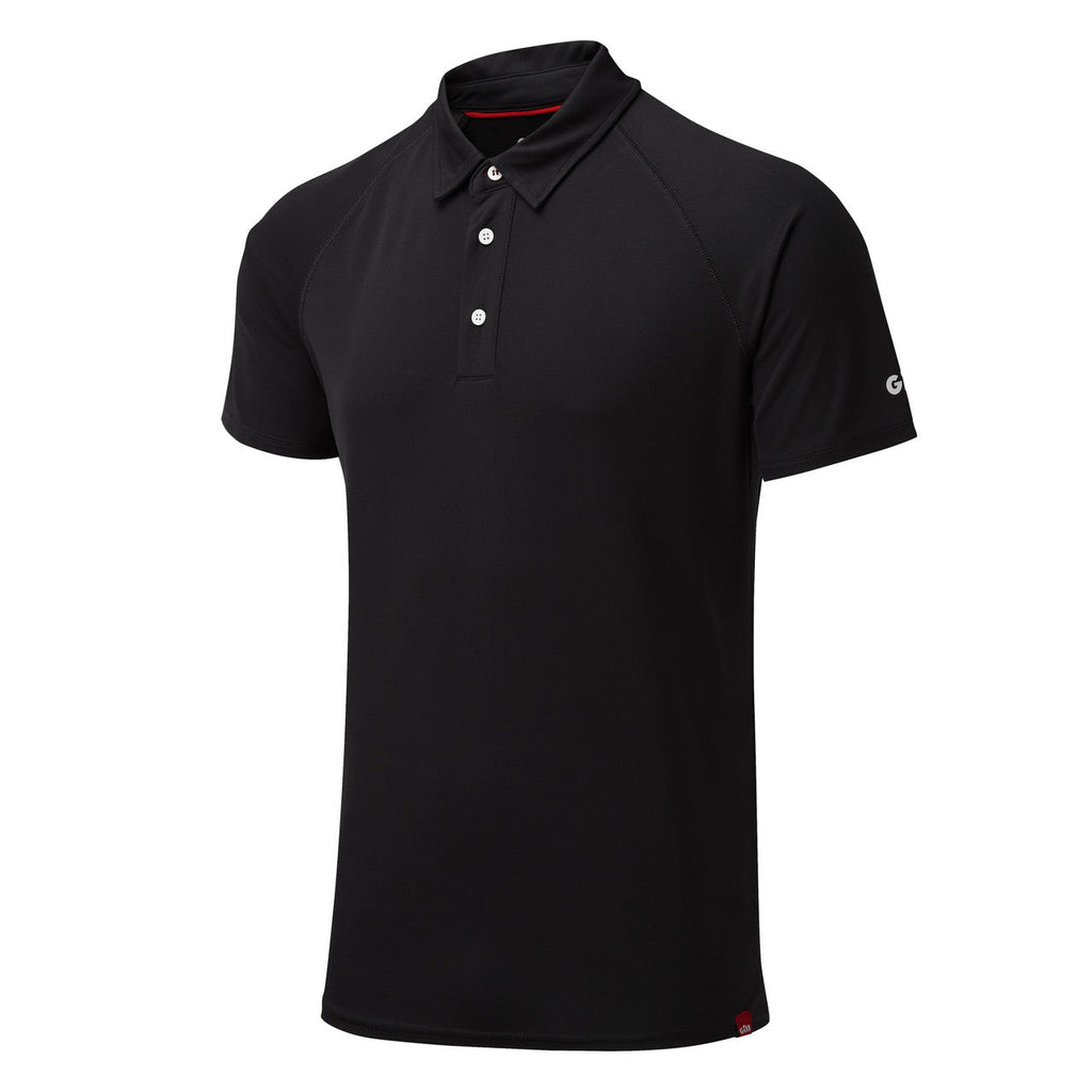 Gill Men’s UV Tec Polo Black - Medium Grey