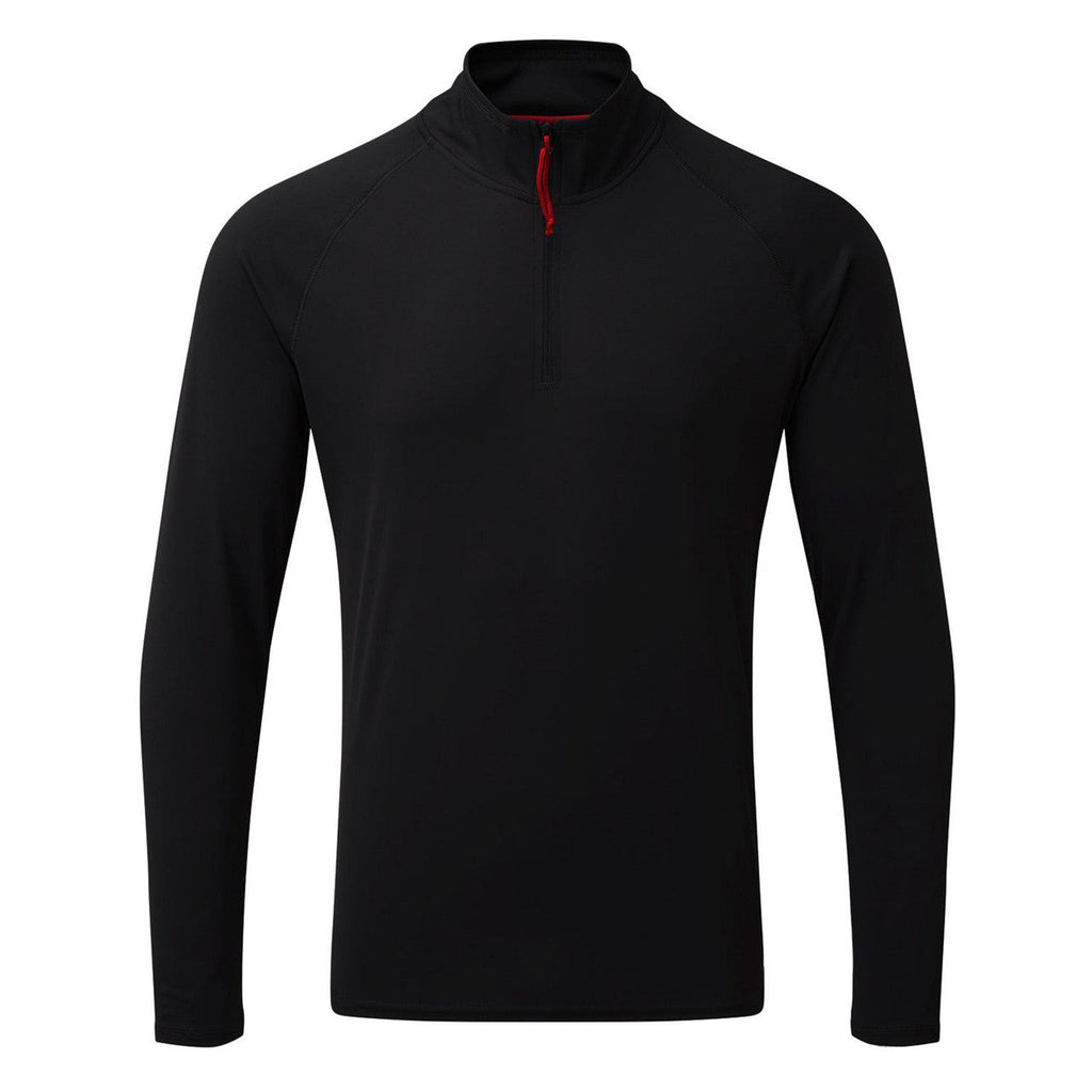 Gill Men’s UV Tec Long Sleeve Zip Tee - Black