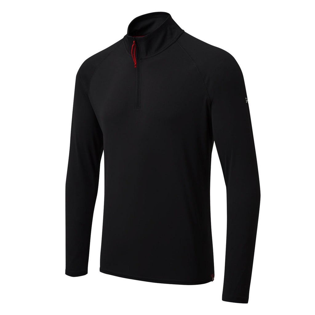 Gill Men’s UV Tec Long Sleeve Zip Tee Black