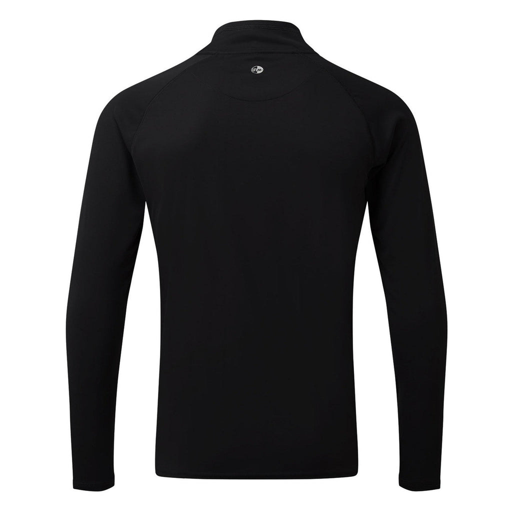 Gill Men’s UV Tec Long Sleeve Zip Tee - Black