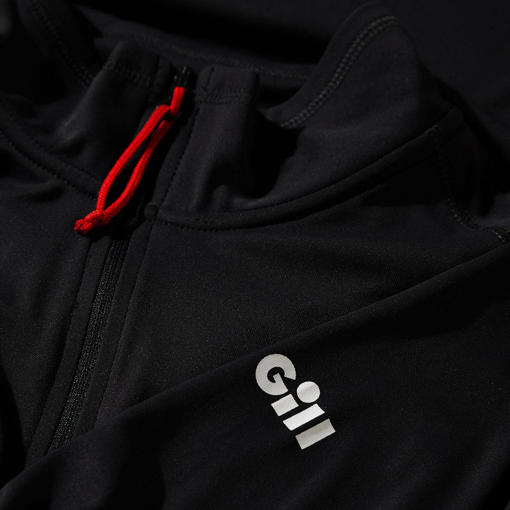 Gill Men’s UV Tec Long Sleeve Zip Tee Black