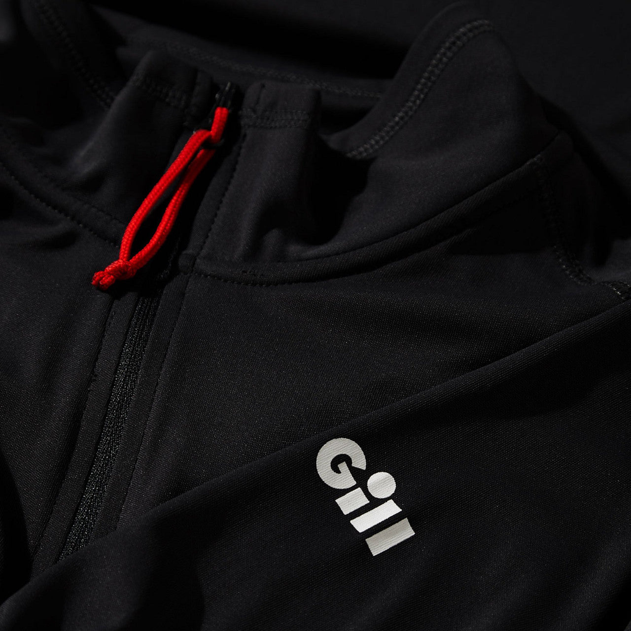 Gill Men’s UV Tec Long Sleeve Zip Tee Black