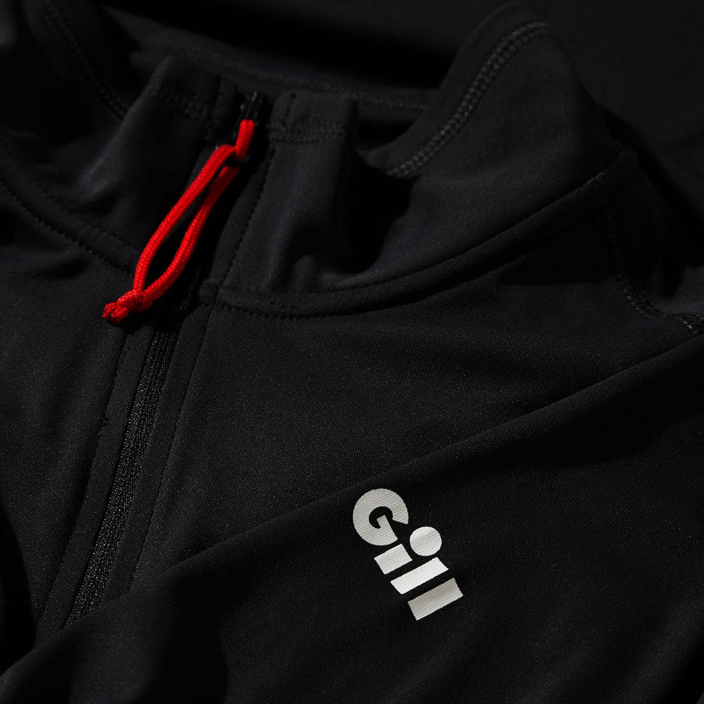 Gill Men’s UV Tec Long Sleeve Zip Tee - Black