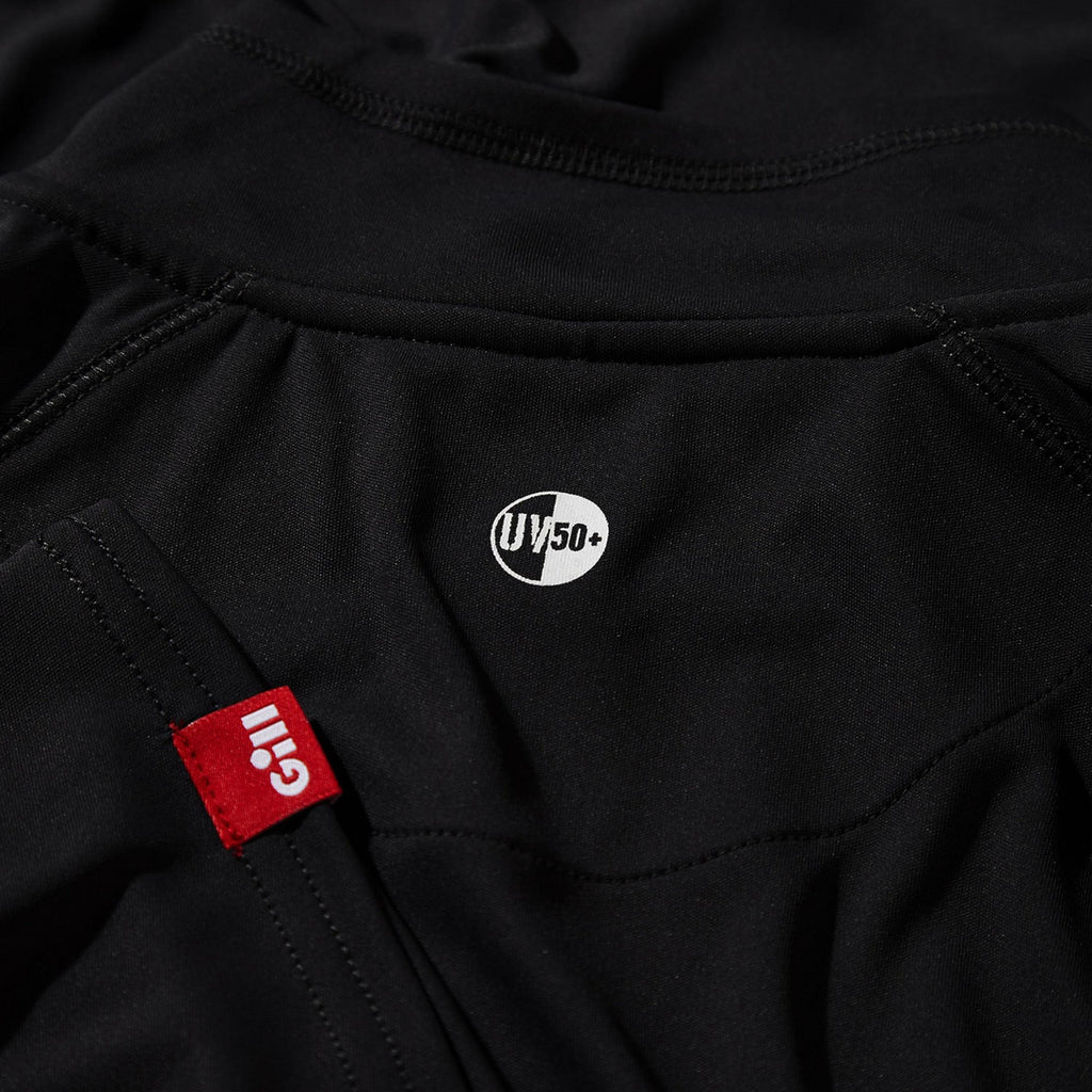 Gill Men’s UV Tec Long Sleeve Zip Tee Black
