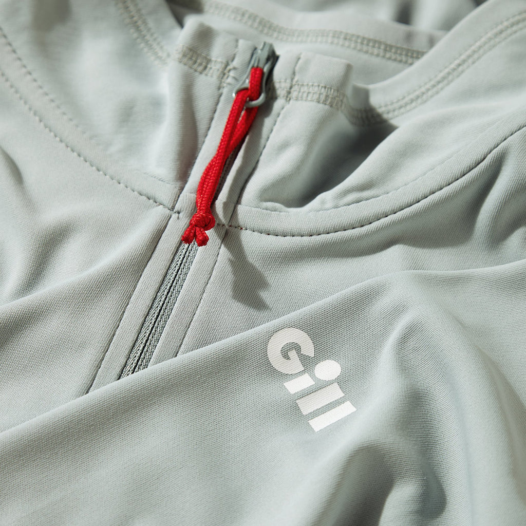 Gill Men’s UV Tec Long Sleeve Zip Tee Black