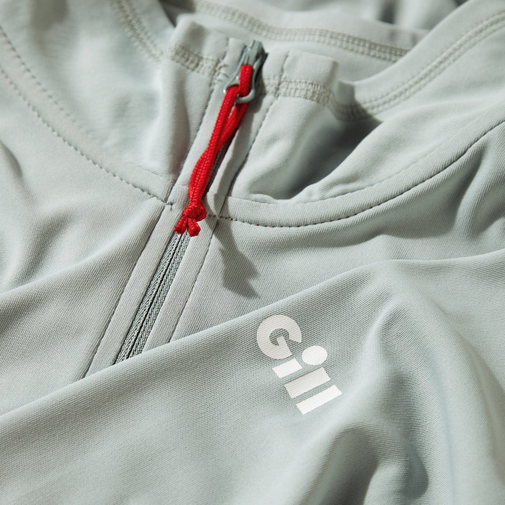 Gill Men’s UV Tec Long Sleeve Zip Tee - White