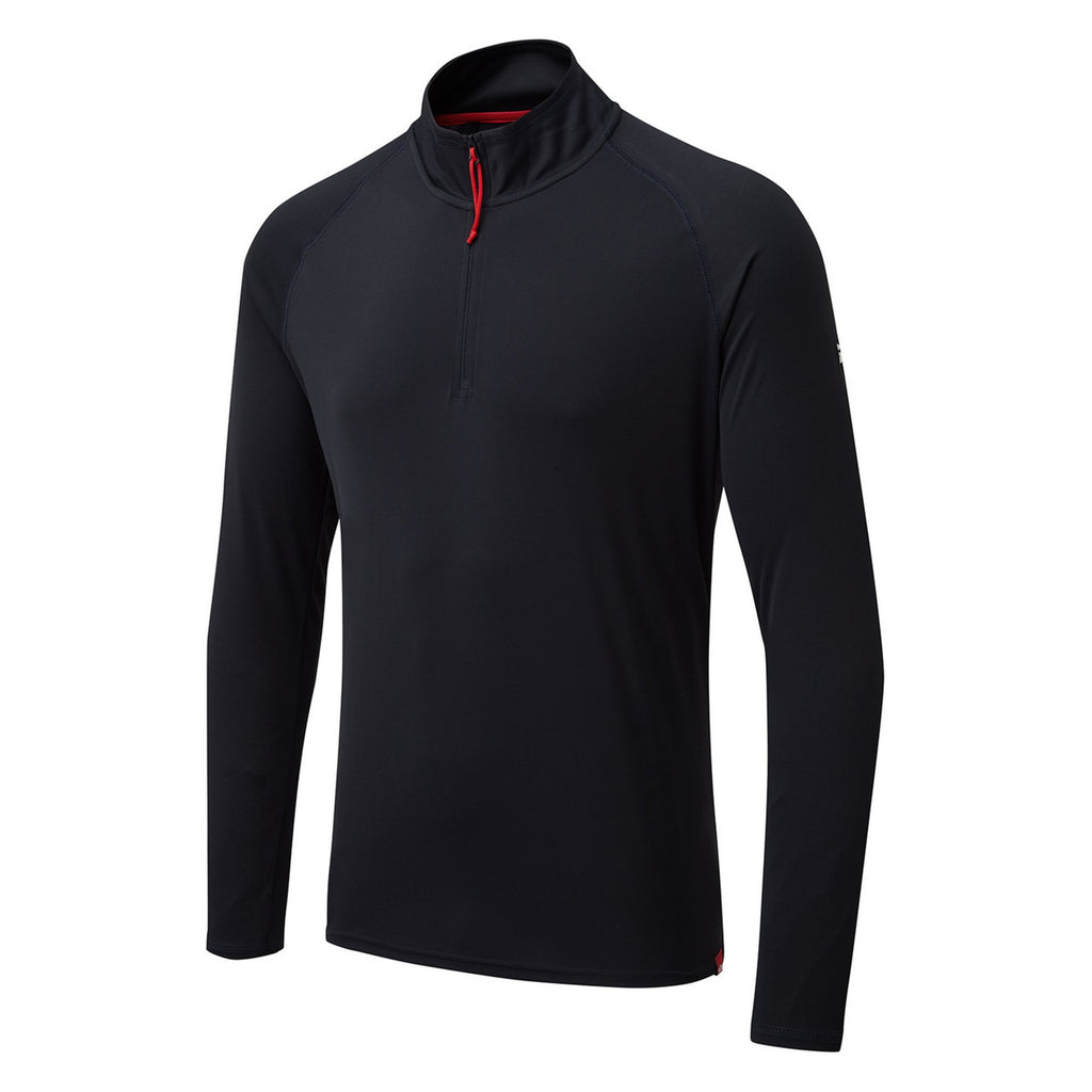 Gill Men’s UV Tec Long Sleeve Zip Tee Black