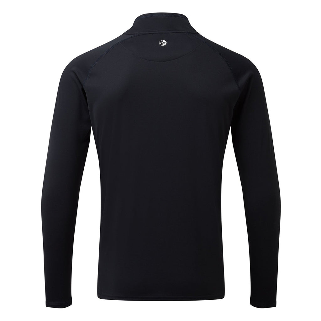Gill Men’s UV Tec Long Sleeve Zip Tee Black