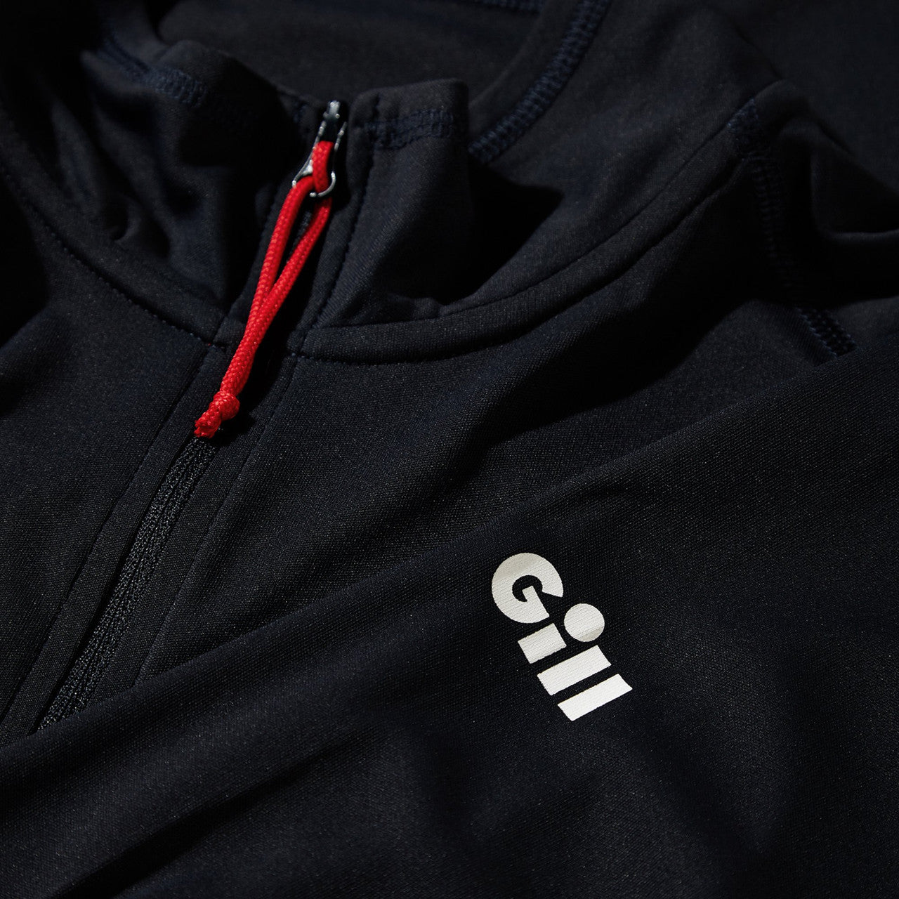 Gill Men’s UV Tec Long Sleeve Zip Tee Black