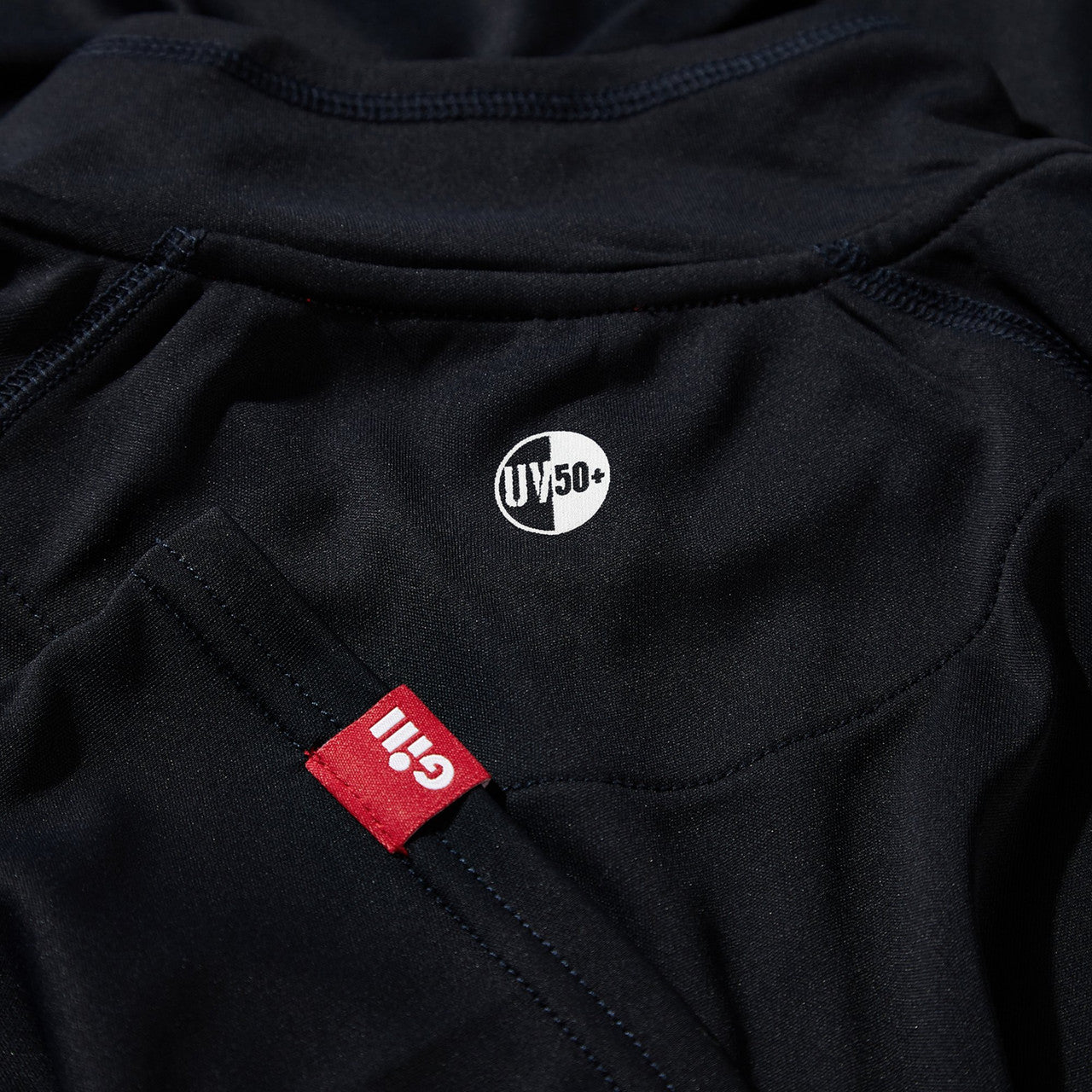 Gill Men’s UV Tec Long Sleeve Zip Tee Black