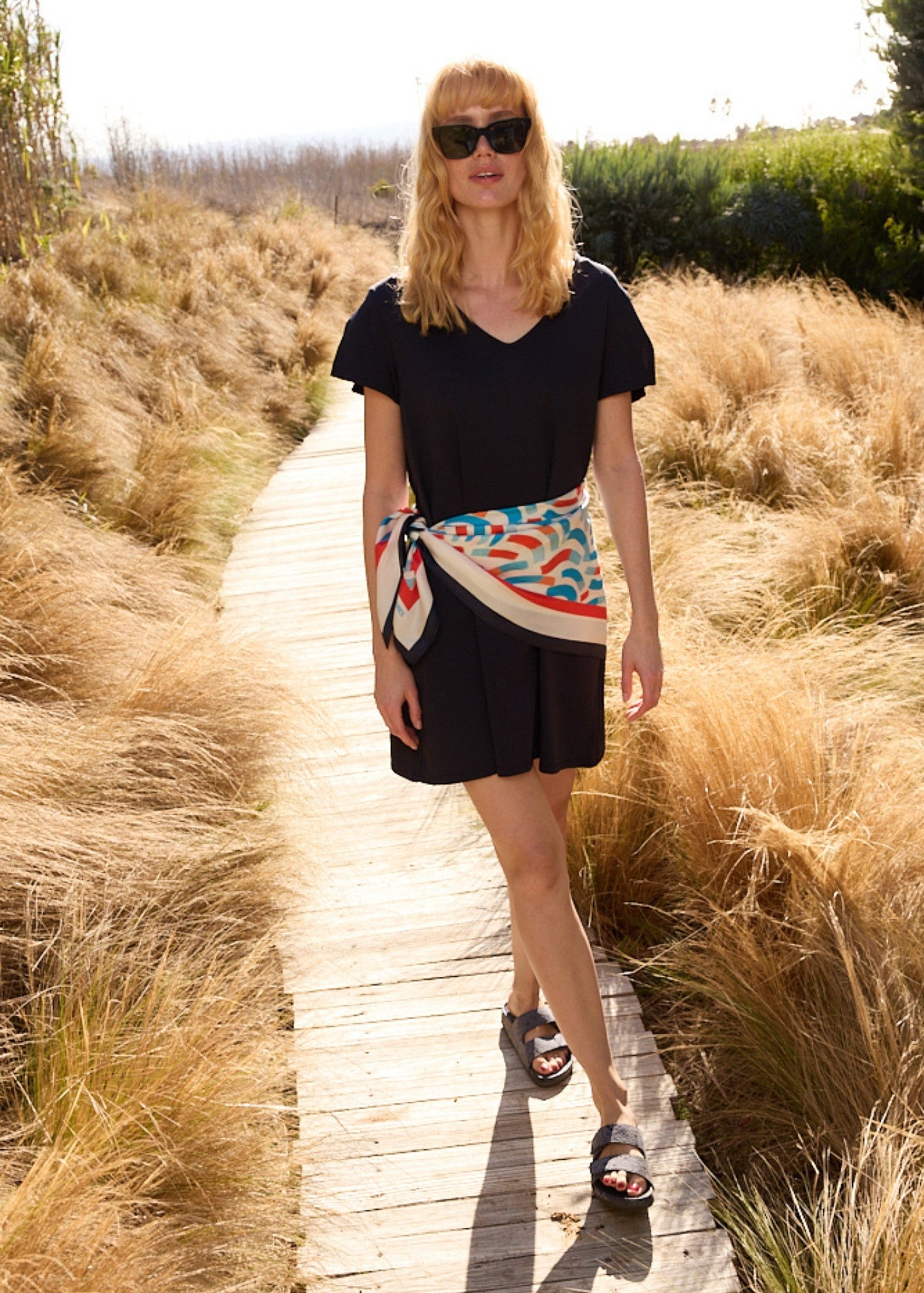 Saint James VICQ shift dress (NAVY)