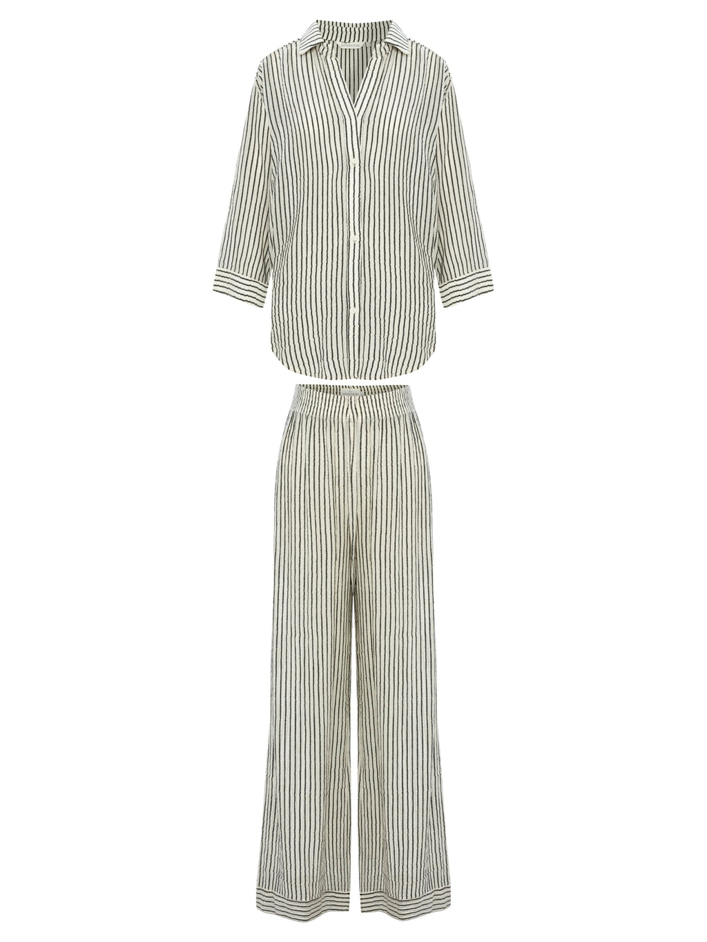 The Handloom Voyage Set Black Stripes