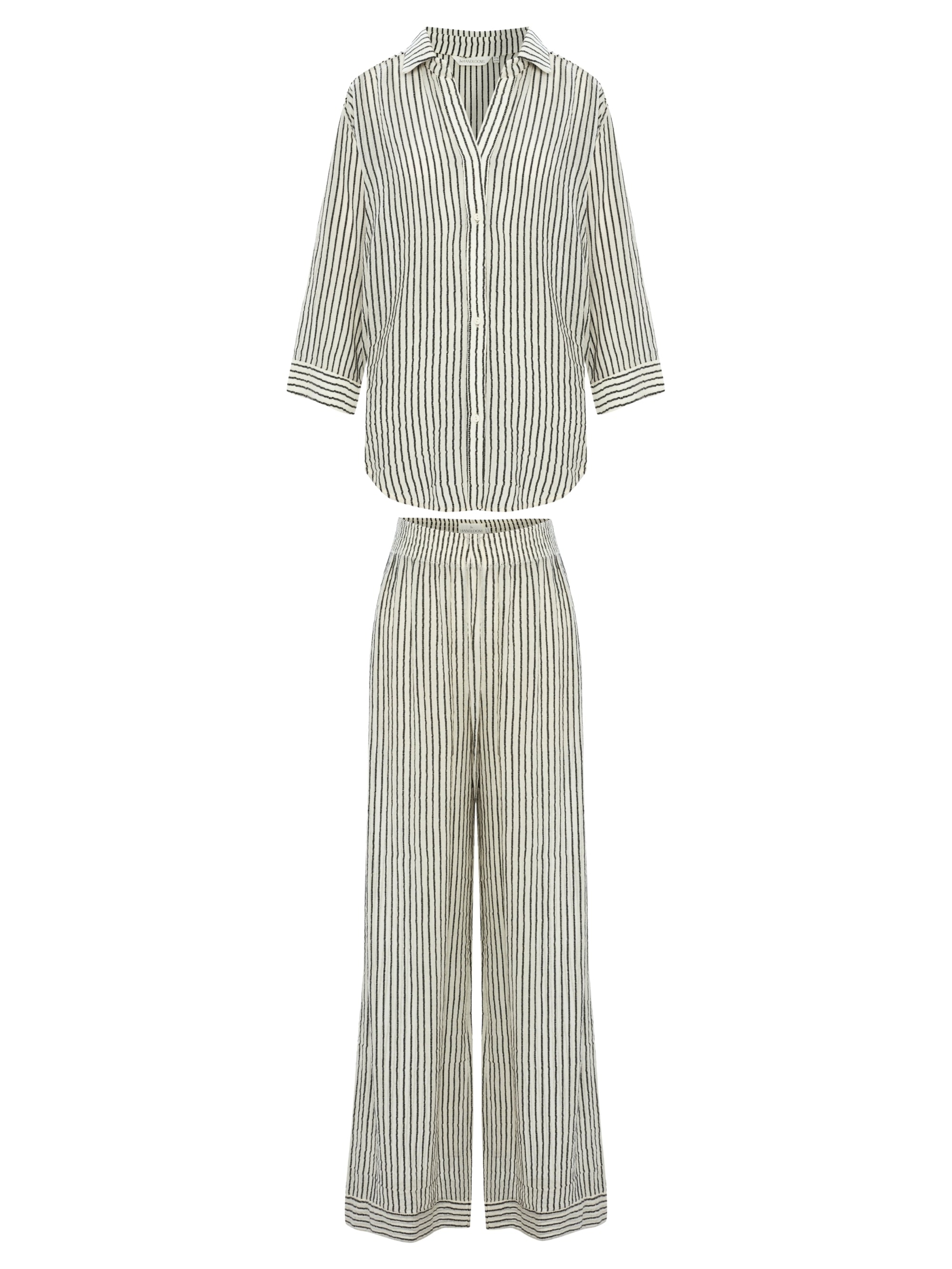 The Handloom Voyage Set Black Stripes