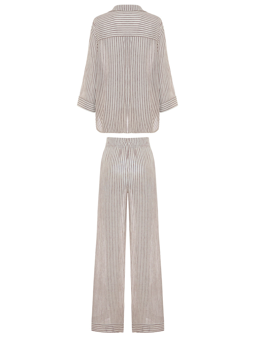 The Handloom Voyage Set Burgundy Stripes