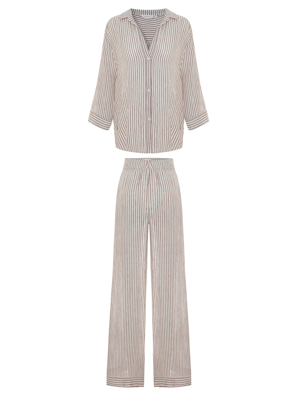 The Handloom Voyage Set Burgundy Stripes