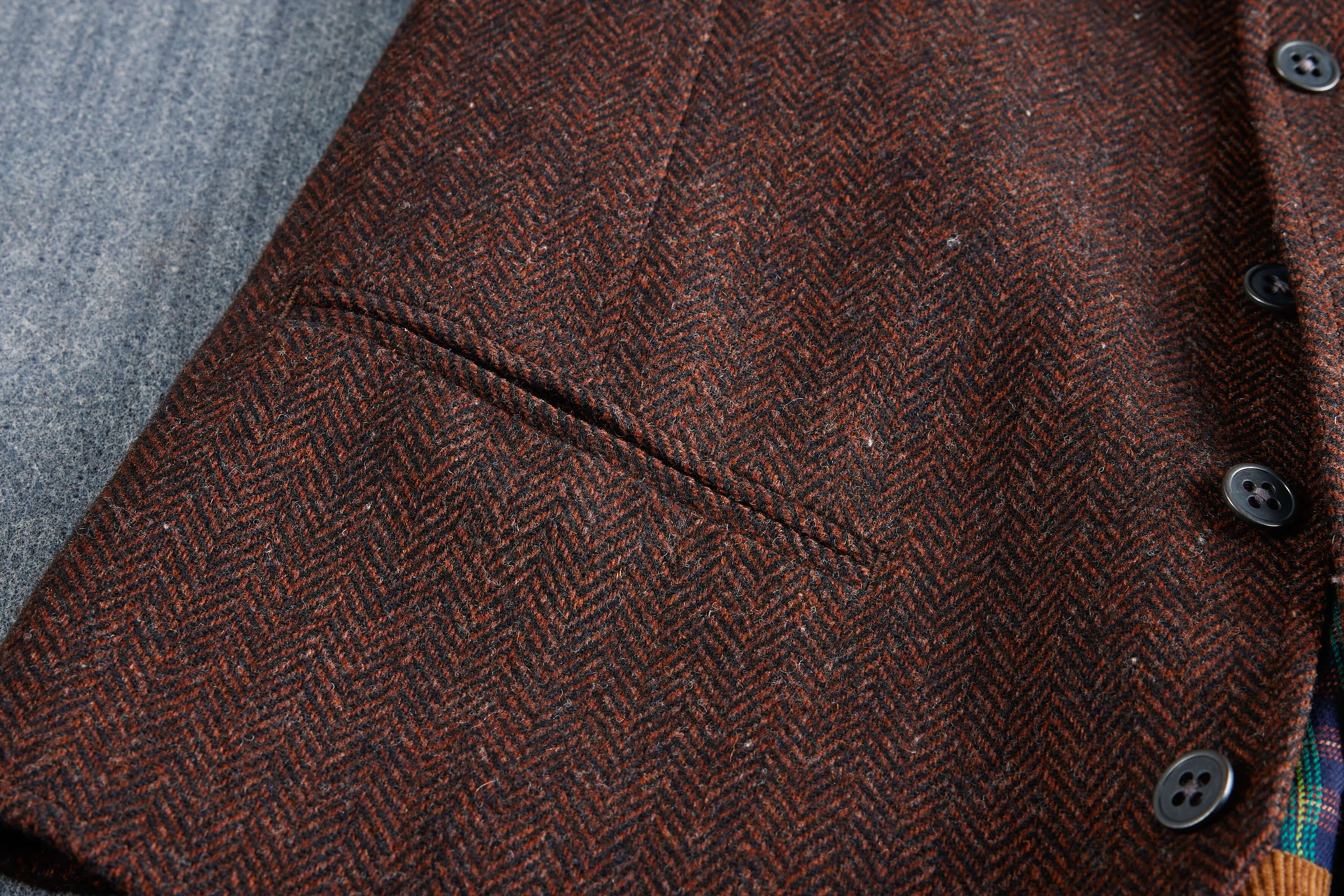 Patrick James Herringbone 5 Button Vest