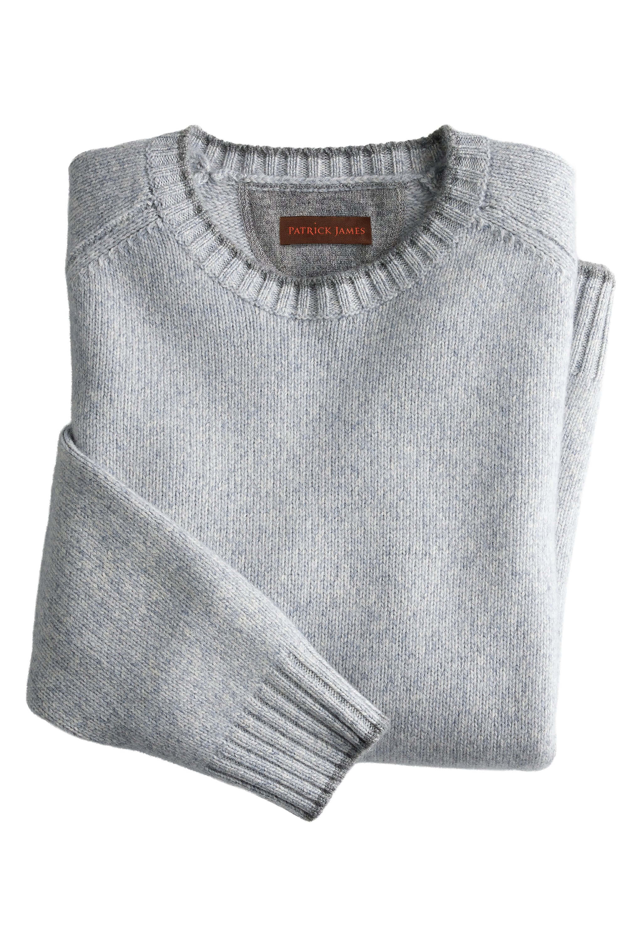Patrick James Long Sleeve Mouline Tweed Crewneck Sweater
