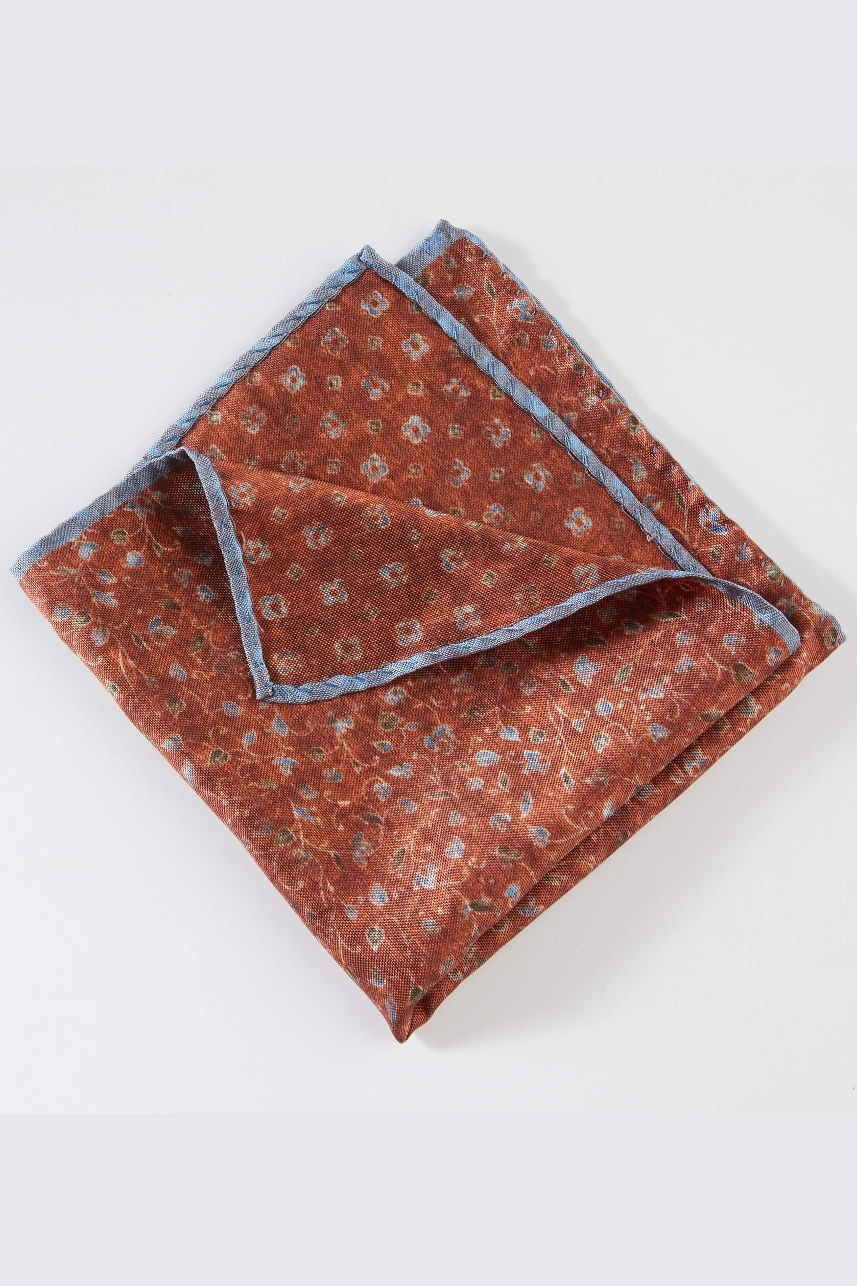 Dion Leaf Neat Reversible Pocket Square