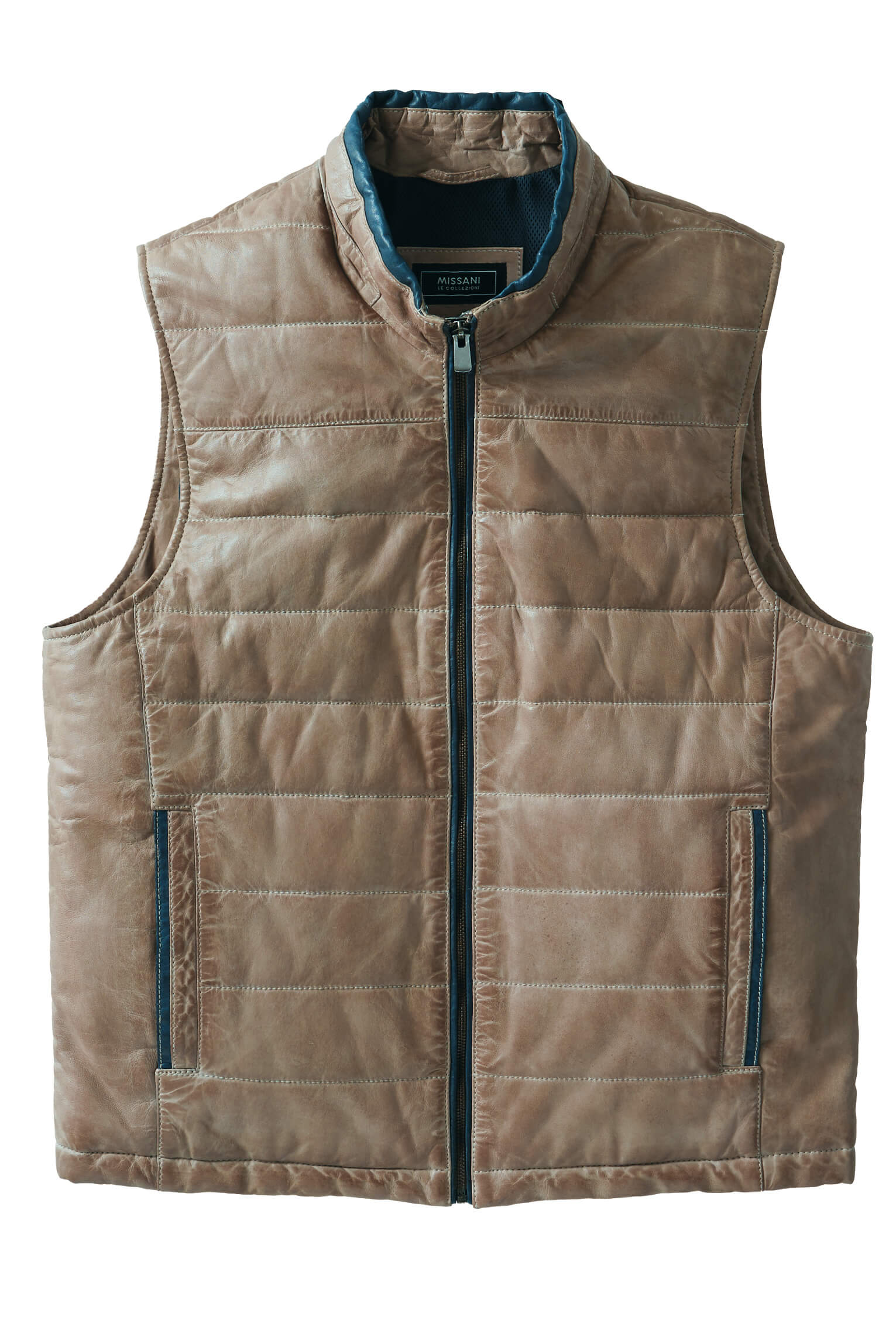 Patrick James Horizontal Quilted Leather Vest