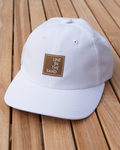 White UPF Lite Cap Sun Protection With Nautical Chart And Water Loves You