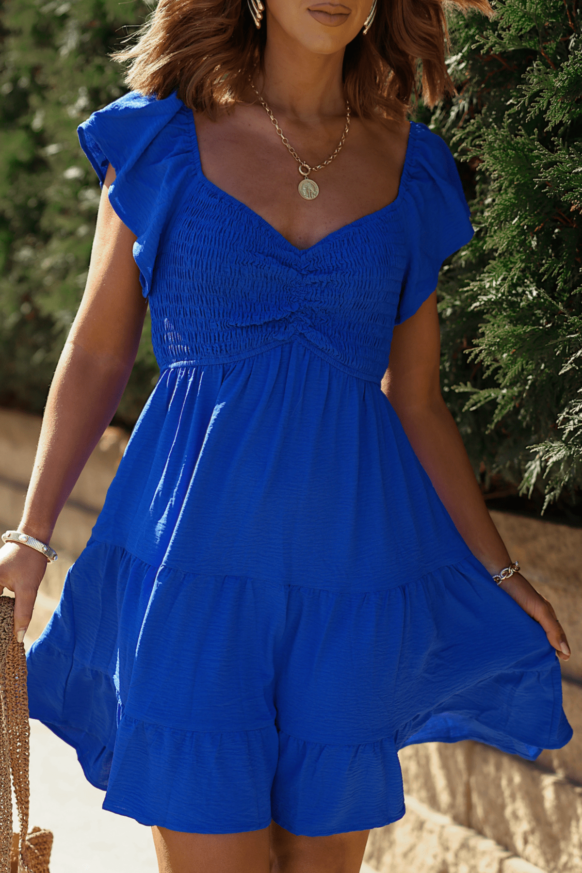 Ava's Sweetheart Blue Mini Dress