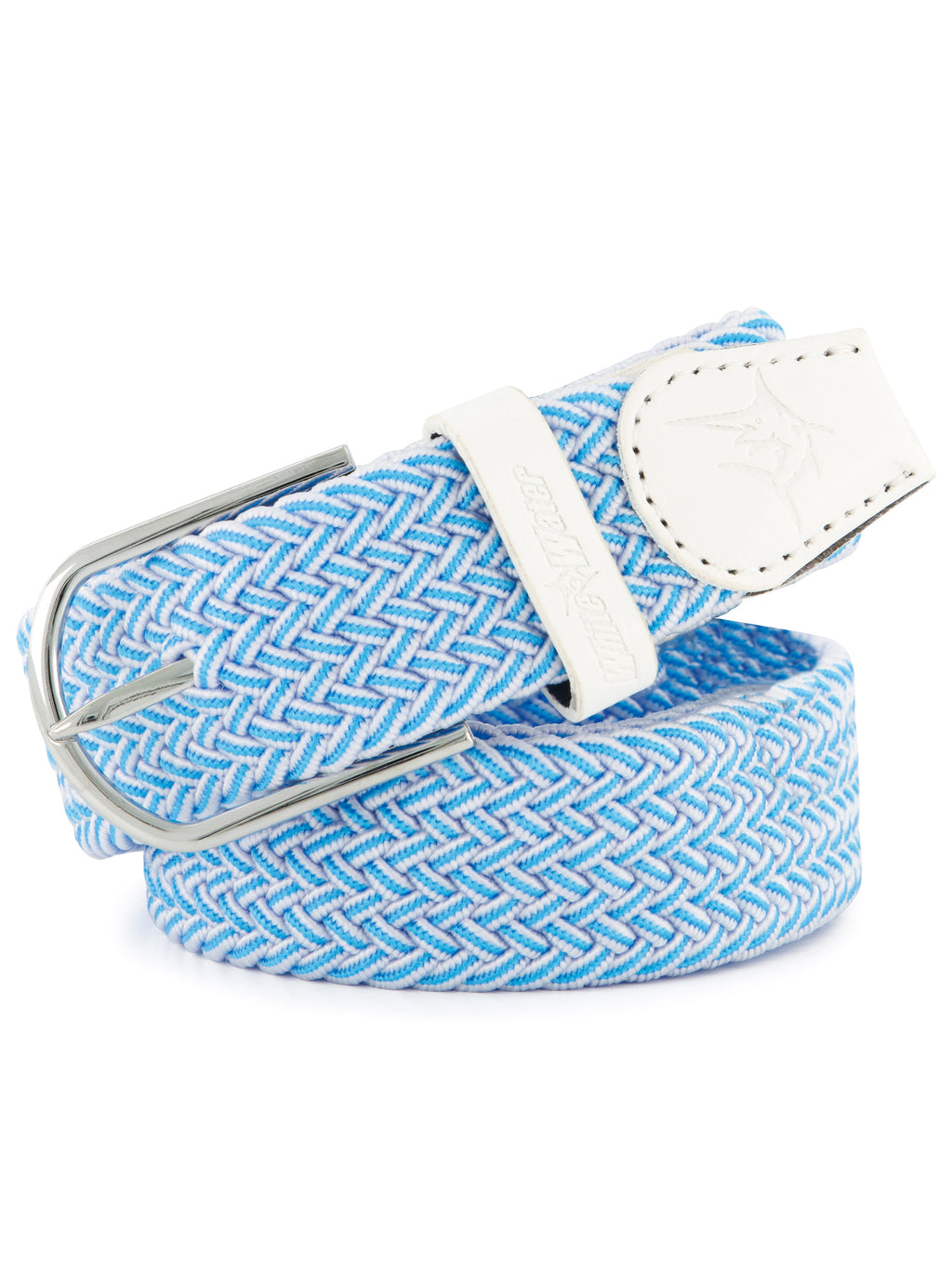 White Water Waterline Braided Belt, Navy