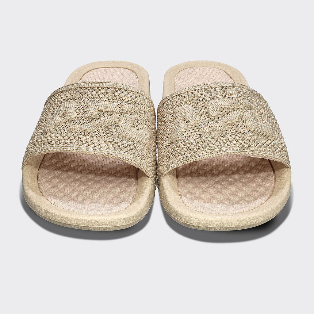 APL Men’s Big Logo TechLoom Slide Sandals, Parchment