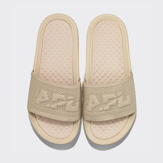 APL Men’s Big Logo TechLoom Slide Sandals, Parchment