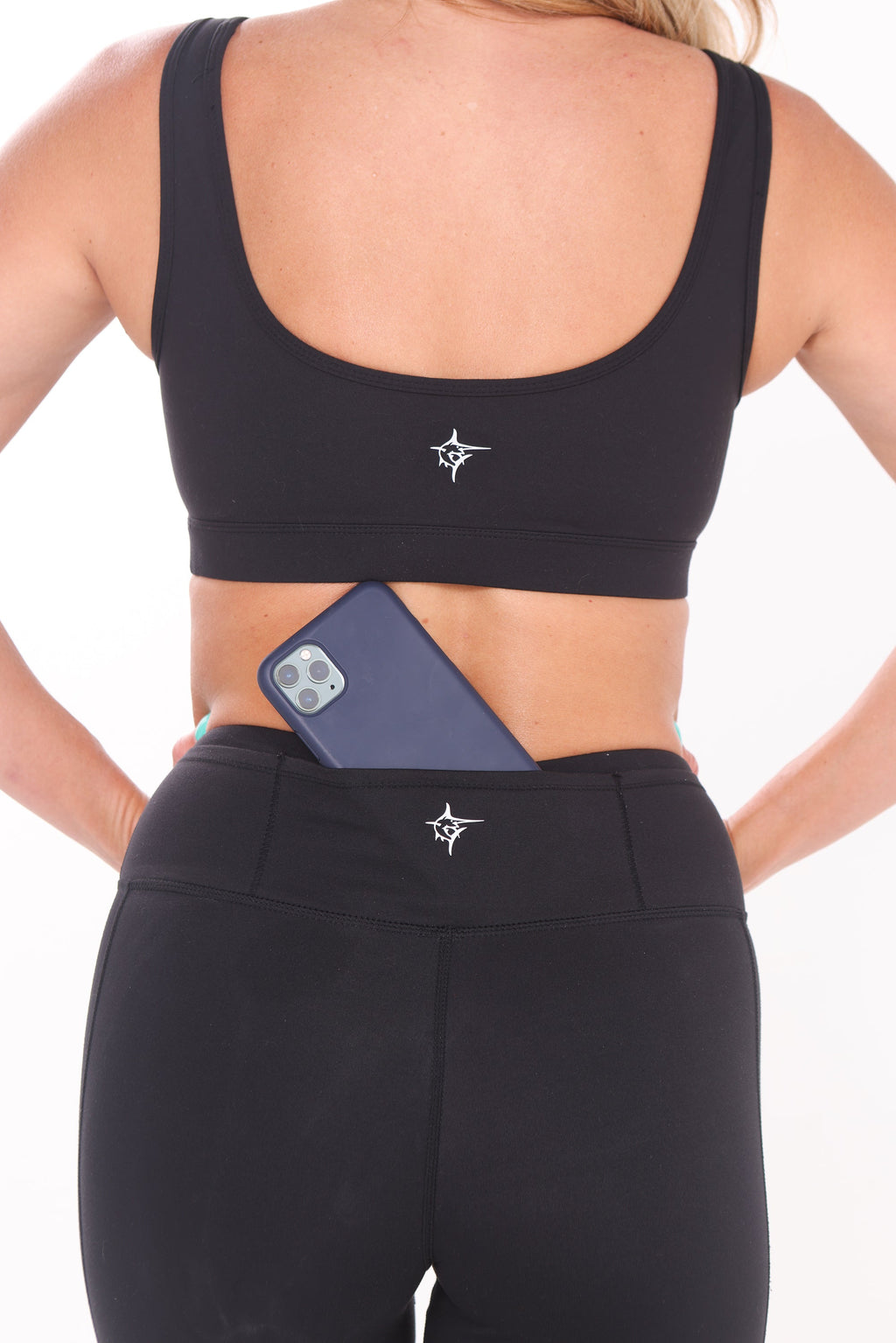 White Water Hydroflex Cut Out Leggings, Black