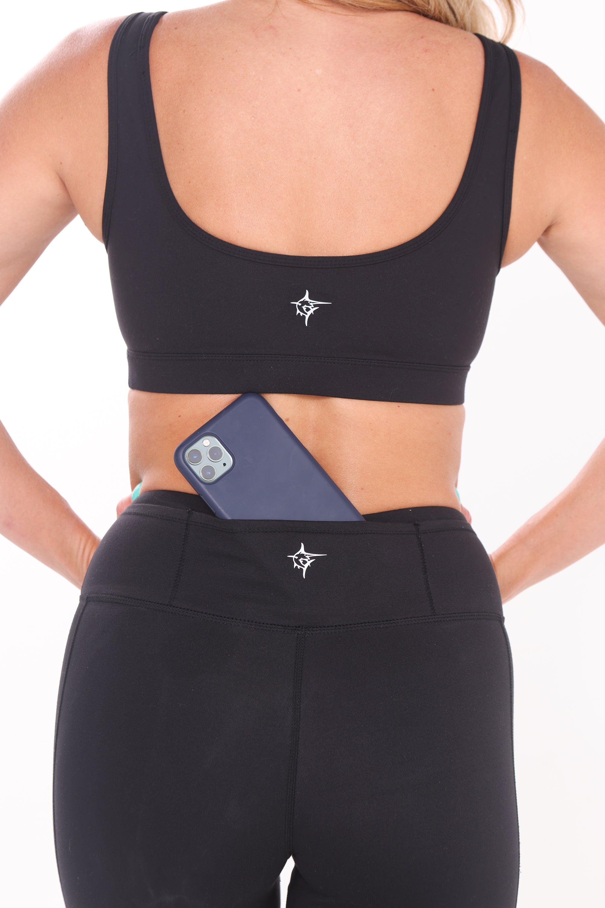 White Water Hydroflex Cut Out Leggings, Black