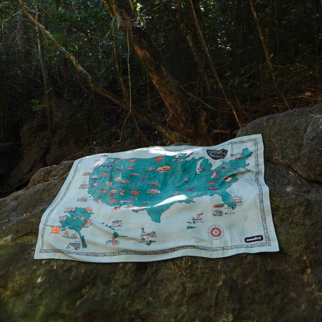 Nomadix Blanket Towel: National Parks and Monuments Map