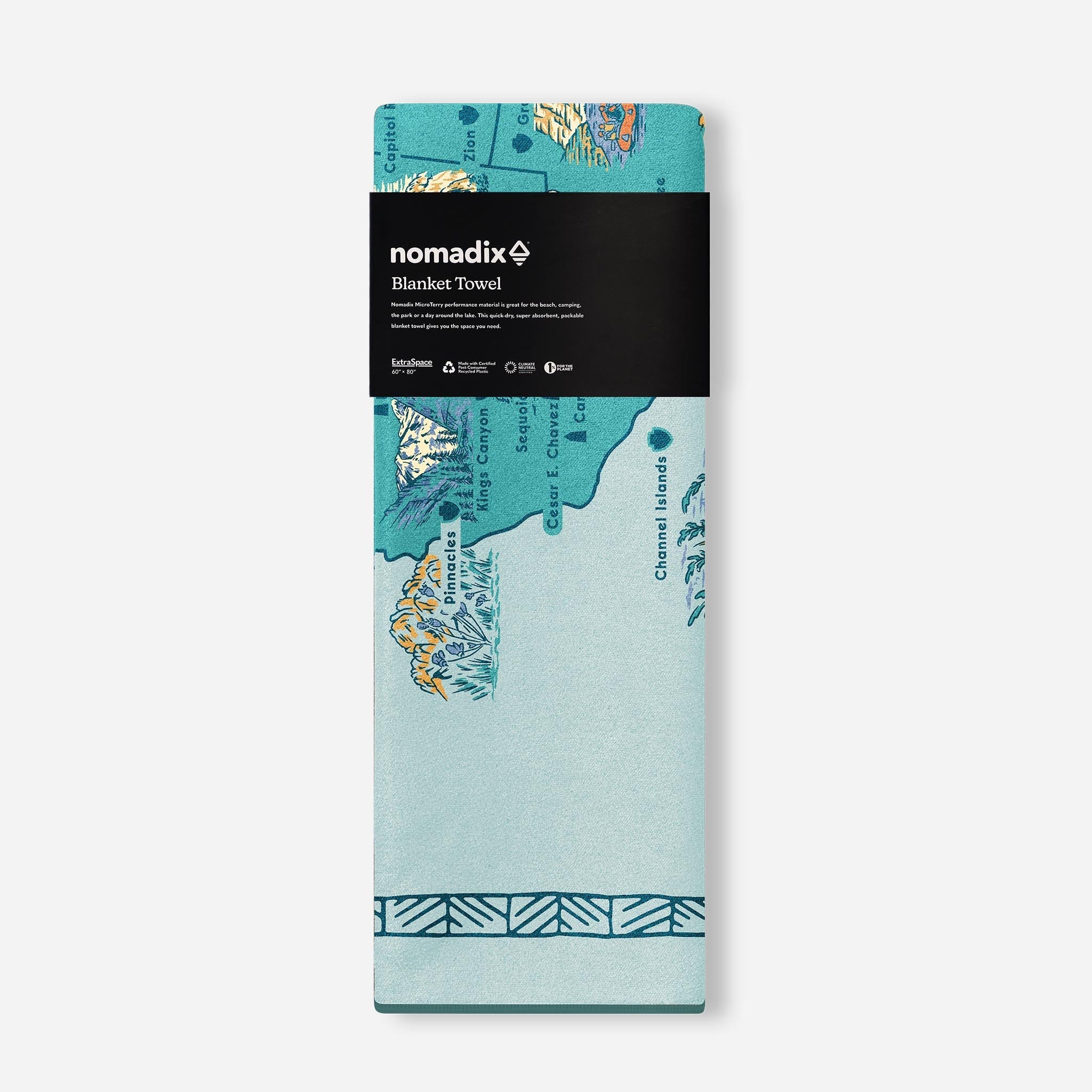 Nomadix Blanket Towel: National Parks and Monuments Map