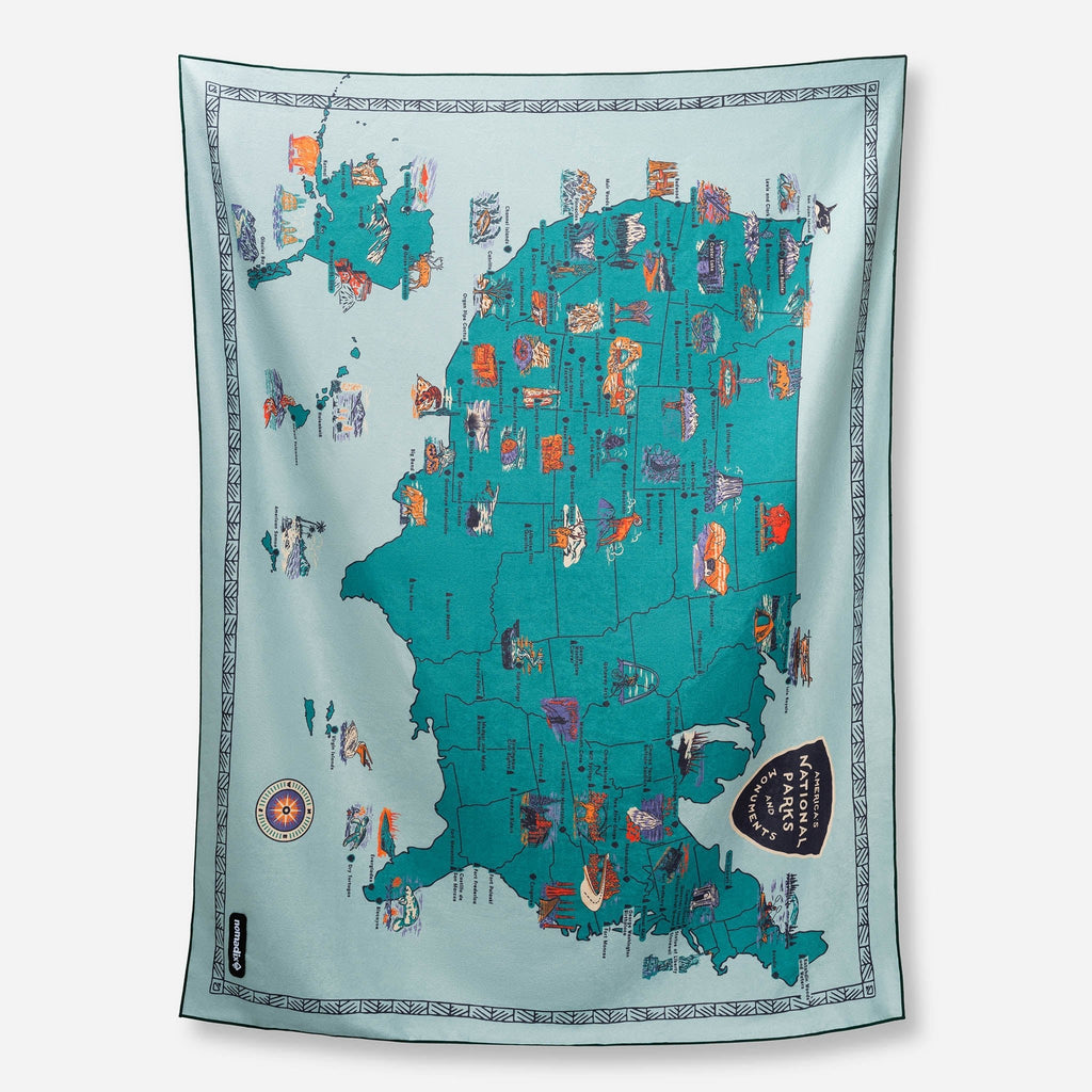 Nomadix Blanket Towel: National Parks and Monuments Map