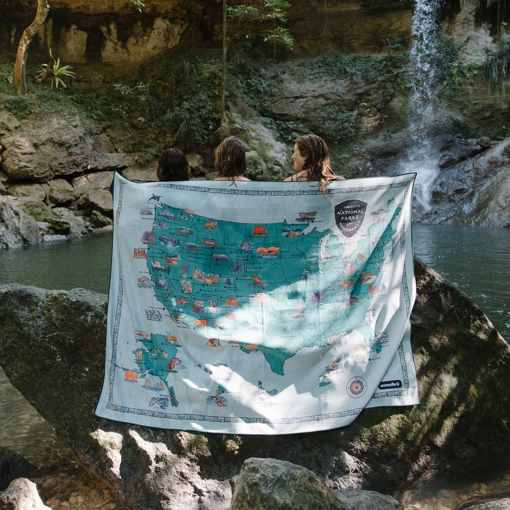Nomadix Blanket Towel: National Parks and Monuments Map