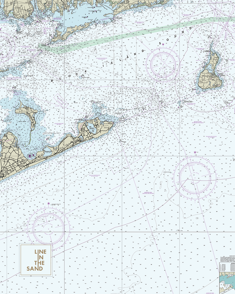 Line in the Sand Nautical Chart Solar Gaiter