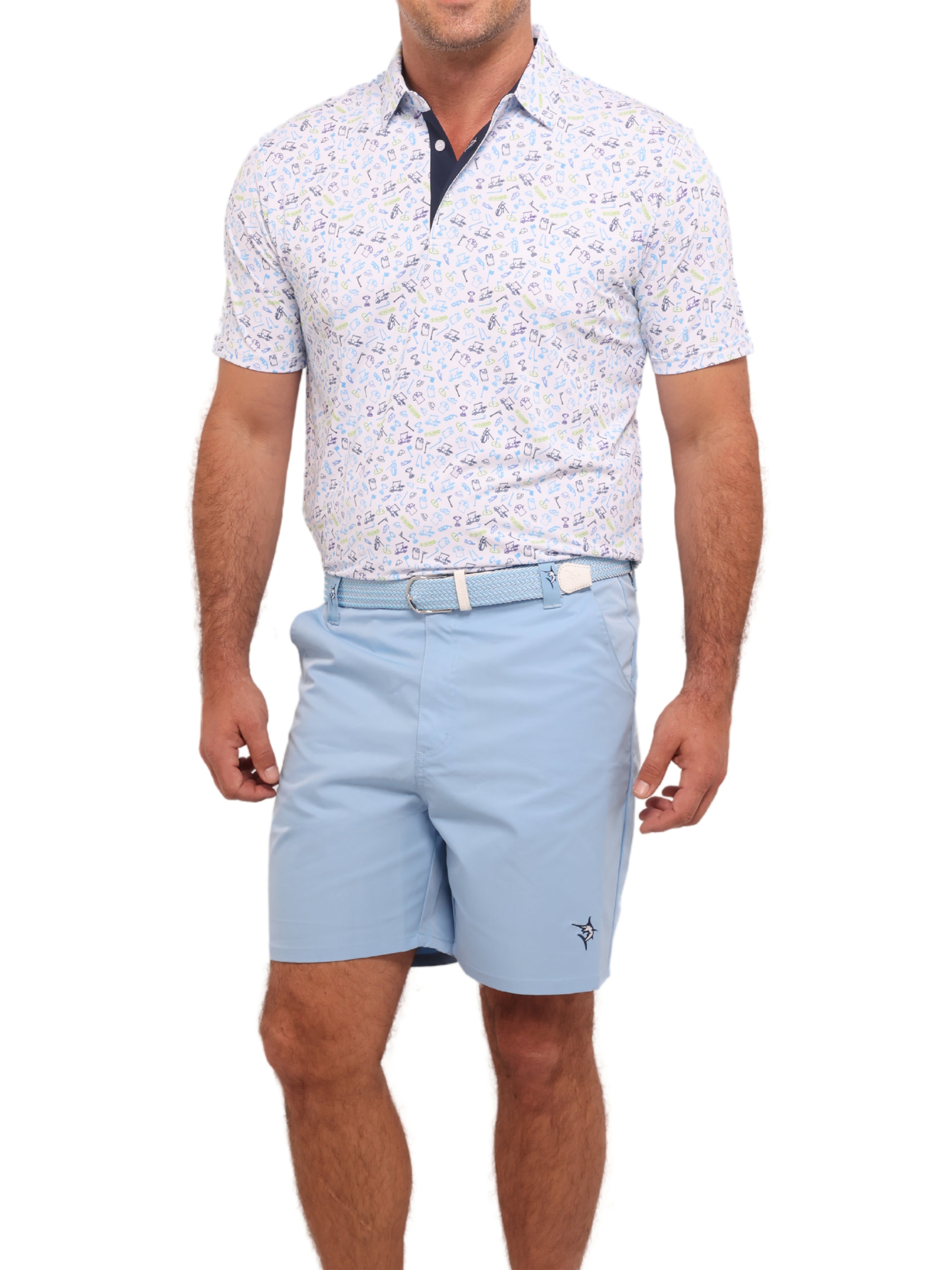White Water Captain Shorts, Light Blue