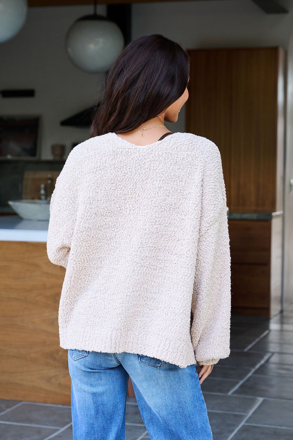 Desert Rose Popcorn Textured Open Front Cardigan - FINAL SALE