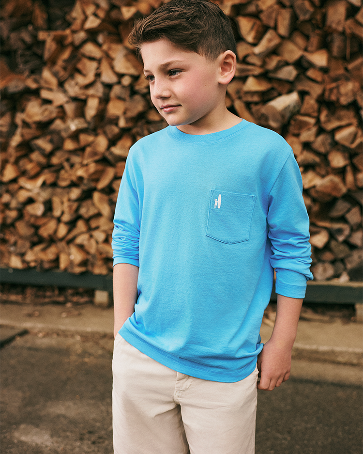 Johnnie-O Cali Roots Jr. Long Sleeve Pocket T-Shirt