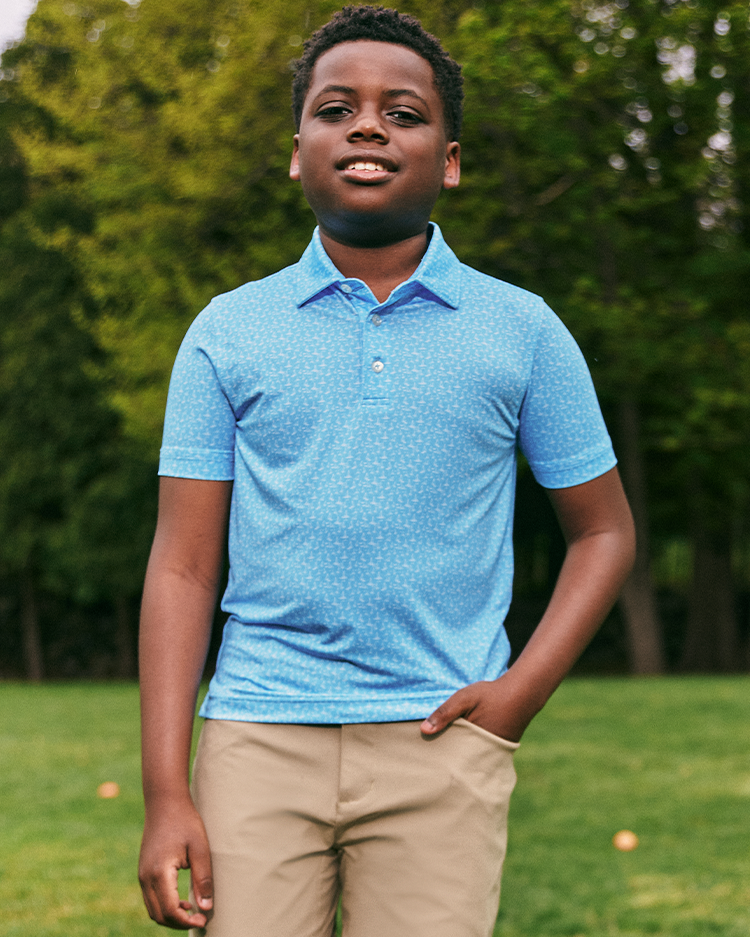 Johnnie-O Performance Jr. Jersey Polo - Sunset Sound