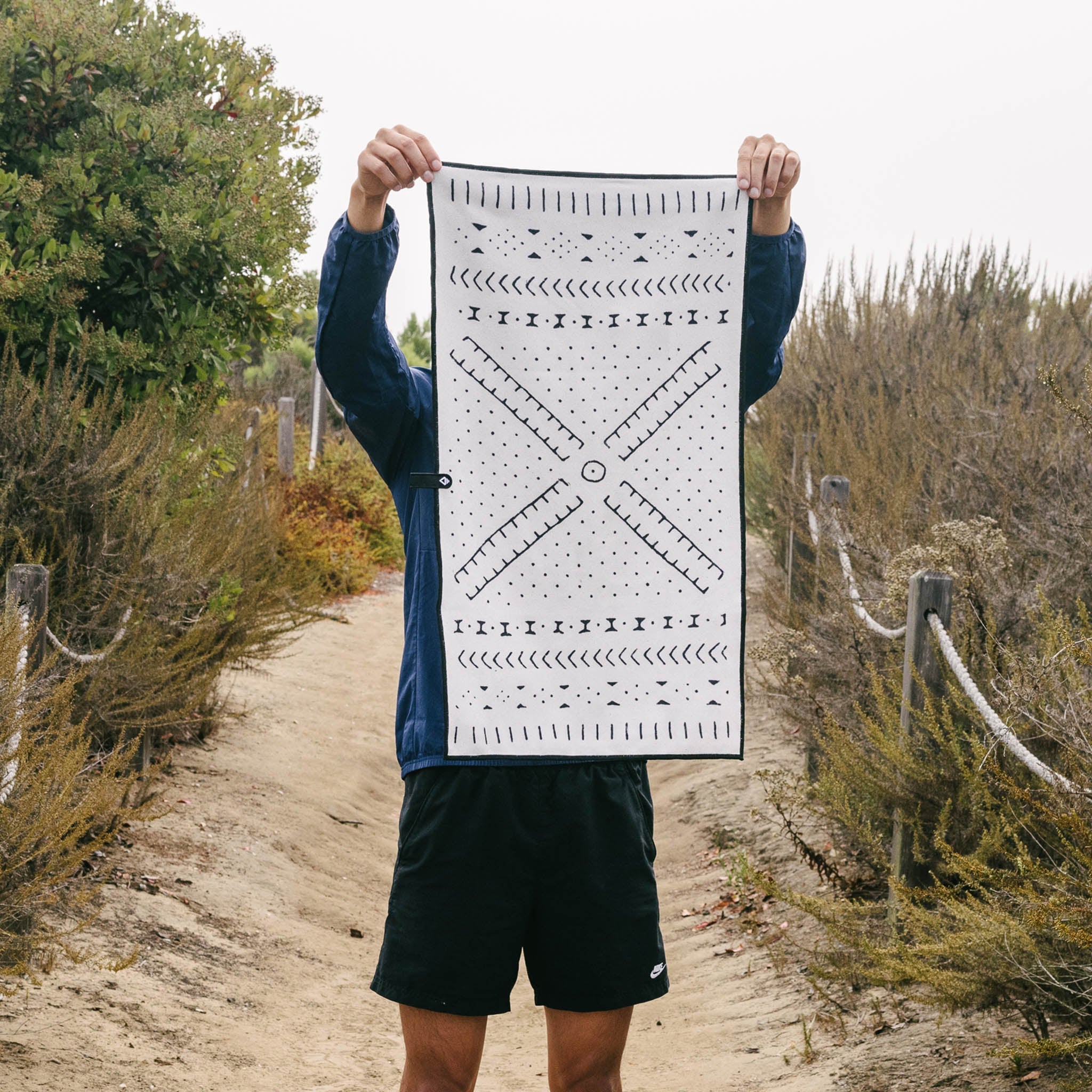 Nomadix Fitness Towel: Mud Cloth White
