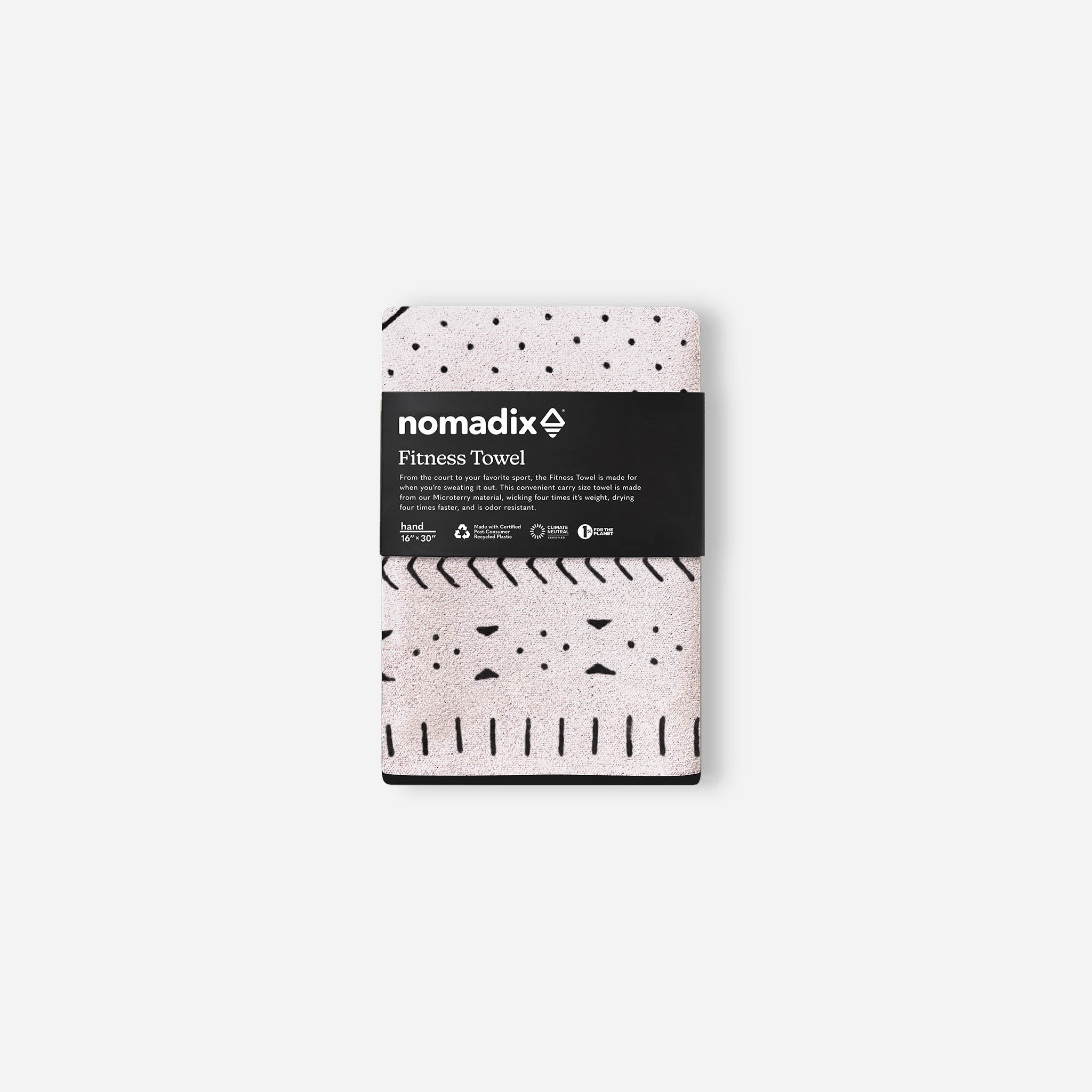 Nomadix Fitness Towel: Mud Cloth White