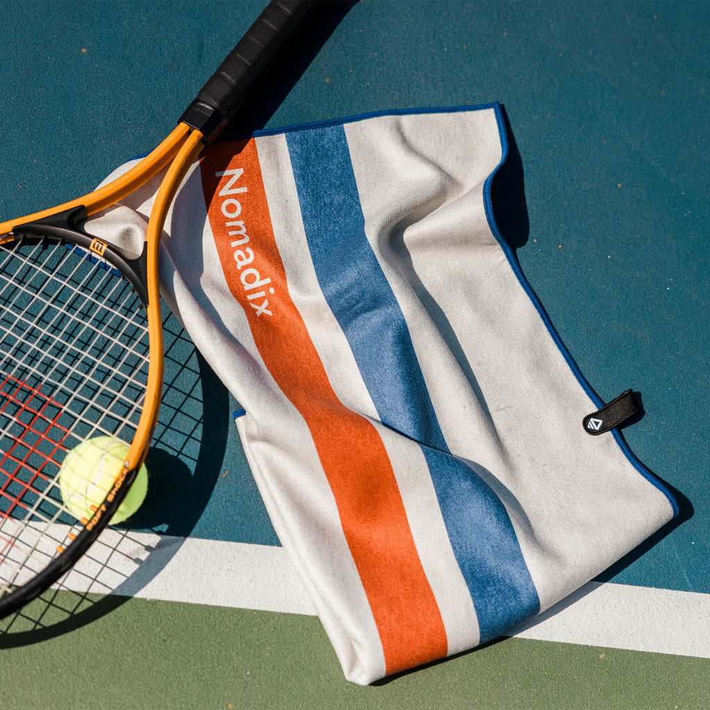 Nomadix Fitness Towel: Rally White Red and Blue