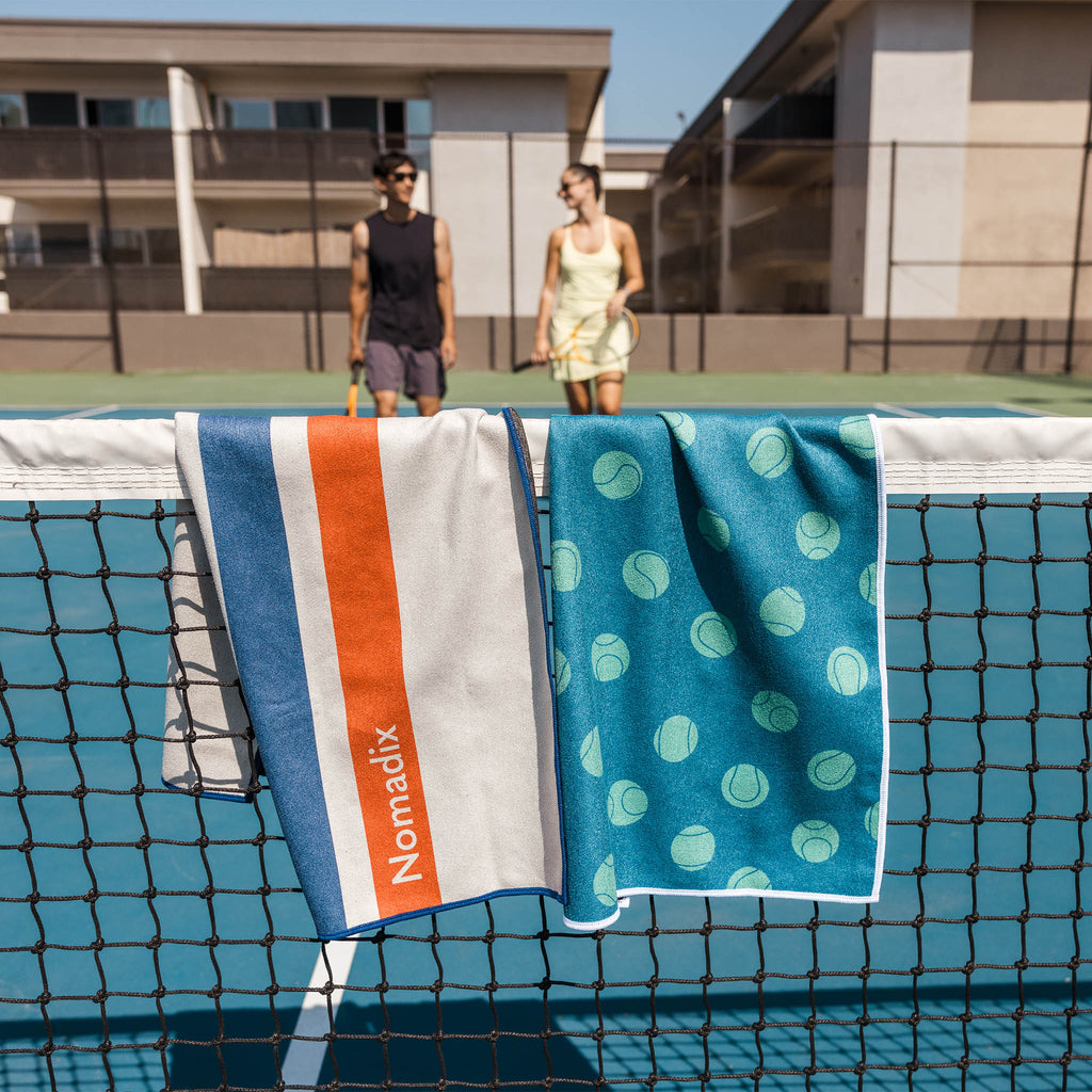 Nomadix Fitness Towel: Rally White Red and Blue