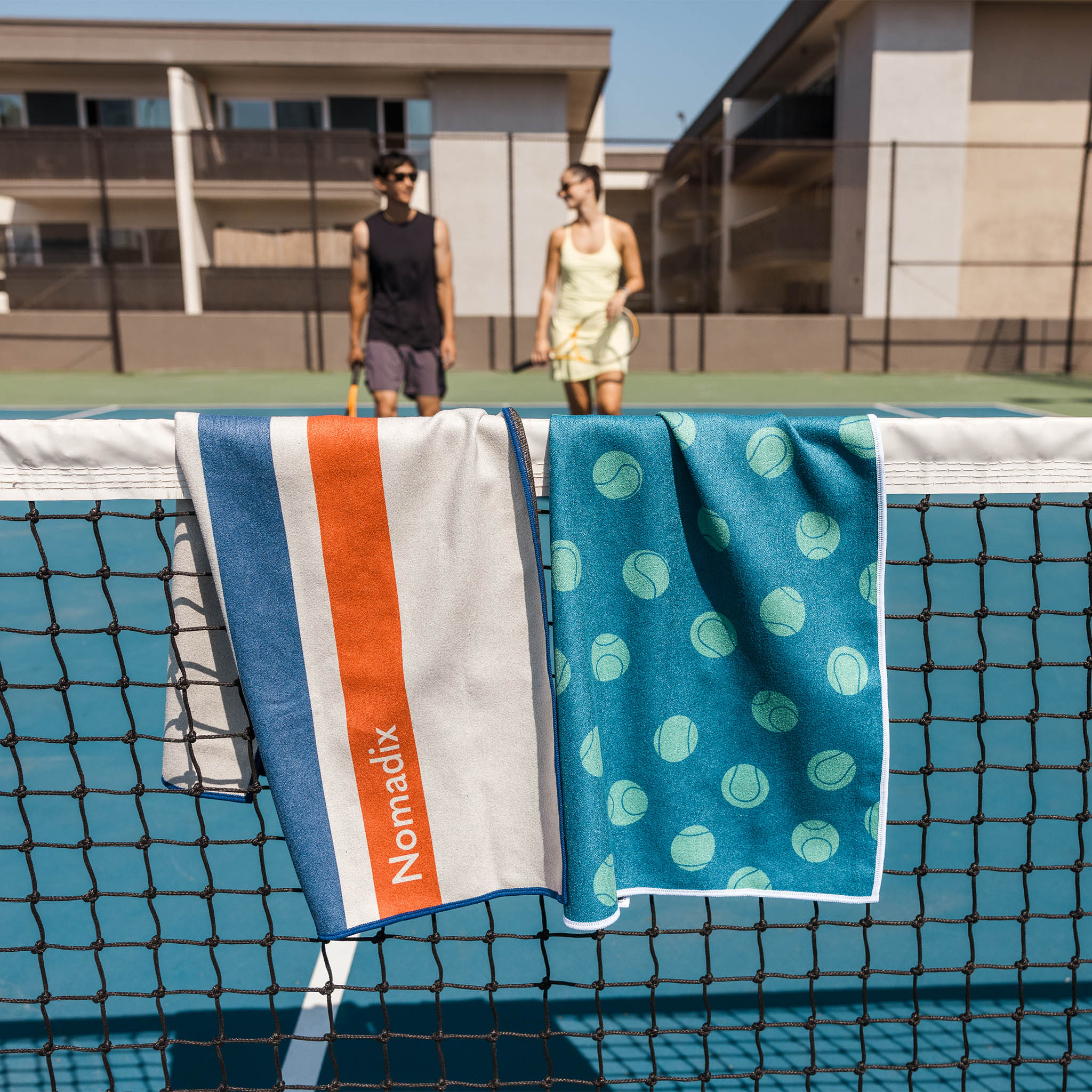 Nomadix Fitness Towel: Rally White Red and Blue
