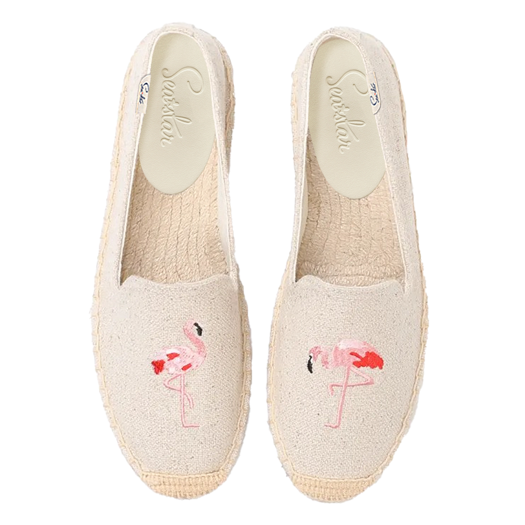 Sea Star Bayside Beach Club Espadrille Flamingo Creme