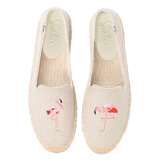 Sea Star Bayside Beach Club Espadrille Flamingo Creme