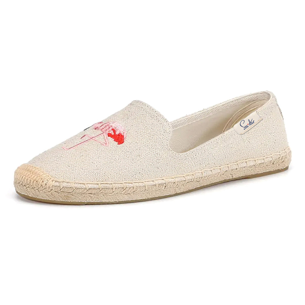 Sea Star Bayside Beach Club Espadrille Flamingo Creme