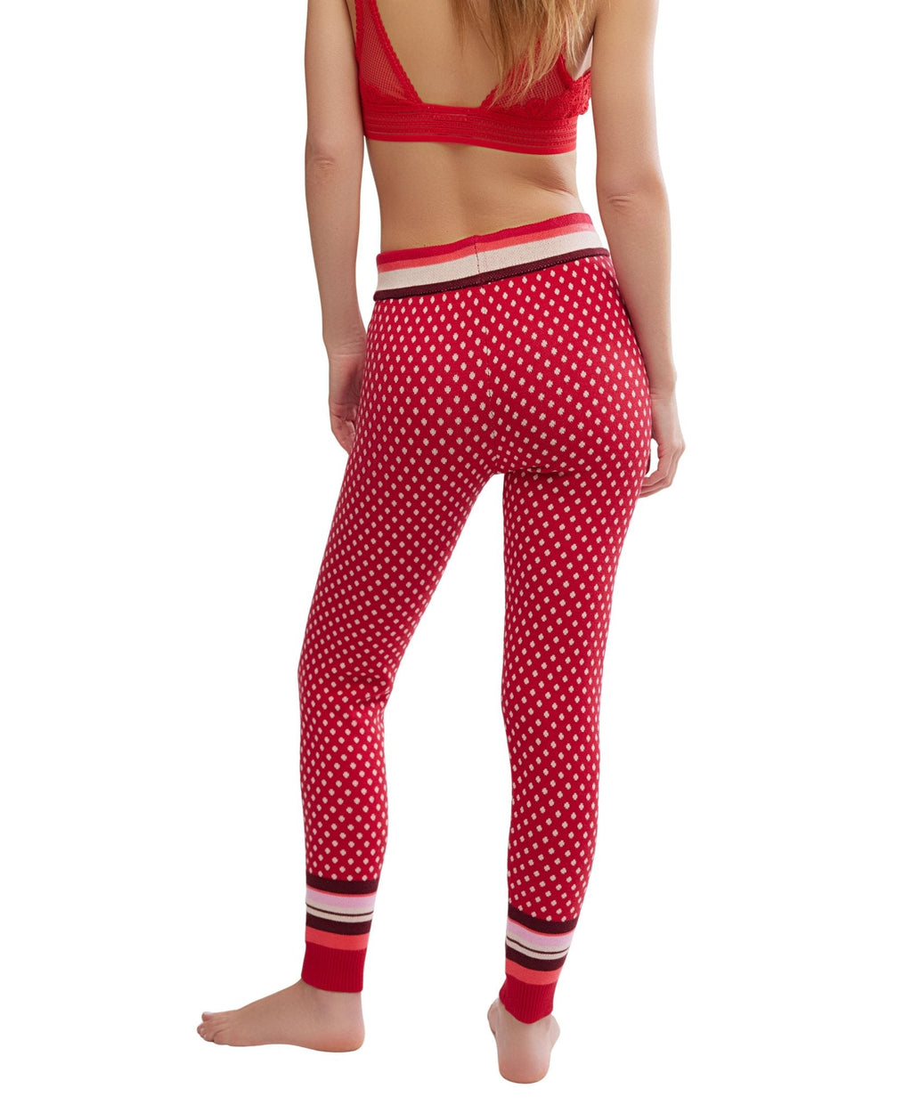 Free People Falala Red Peppermint Dot Leggings - FINAL SALE
